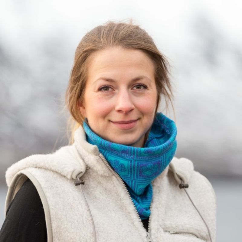 Dakota wool neck warmer - paw pattern