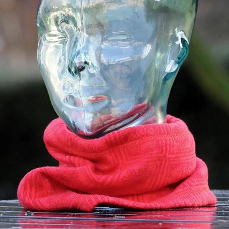 Dakota wool neck warmer - paw pattern