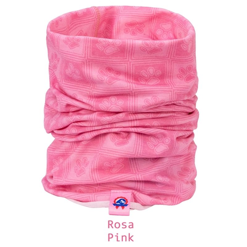 Canelana neck gaiter with paw pattern in cotton/polyester